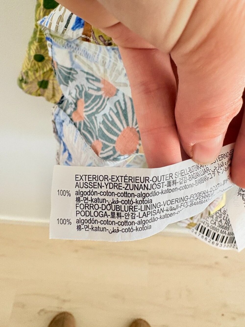 Zara Printed Floral Halter Mini Dress Cotton Blogger Yellow Blue Size Small - Picture 11 of 13